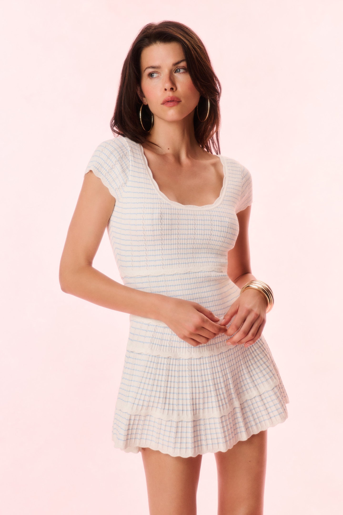 Striped Flare Mini Dress