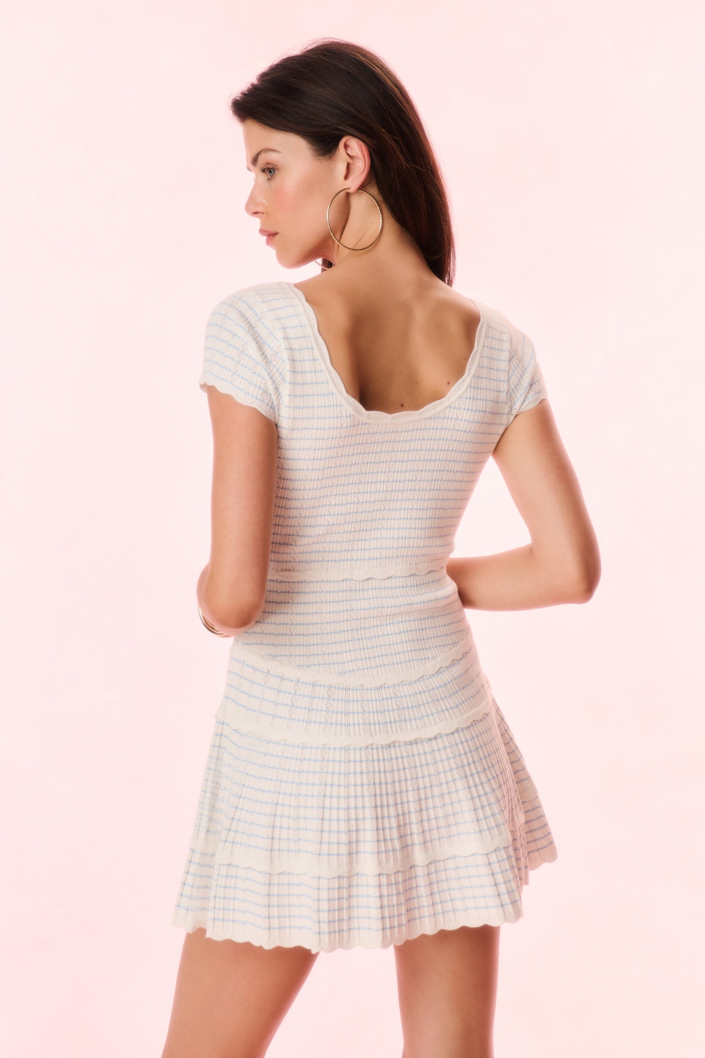 Striped Flare Mini Dress